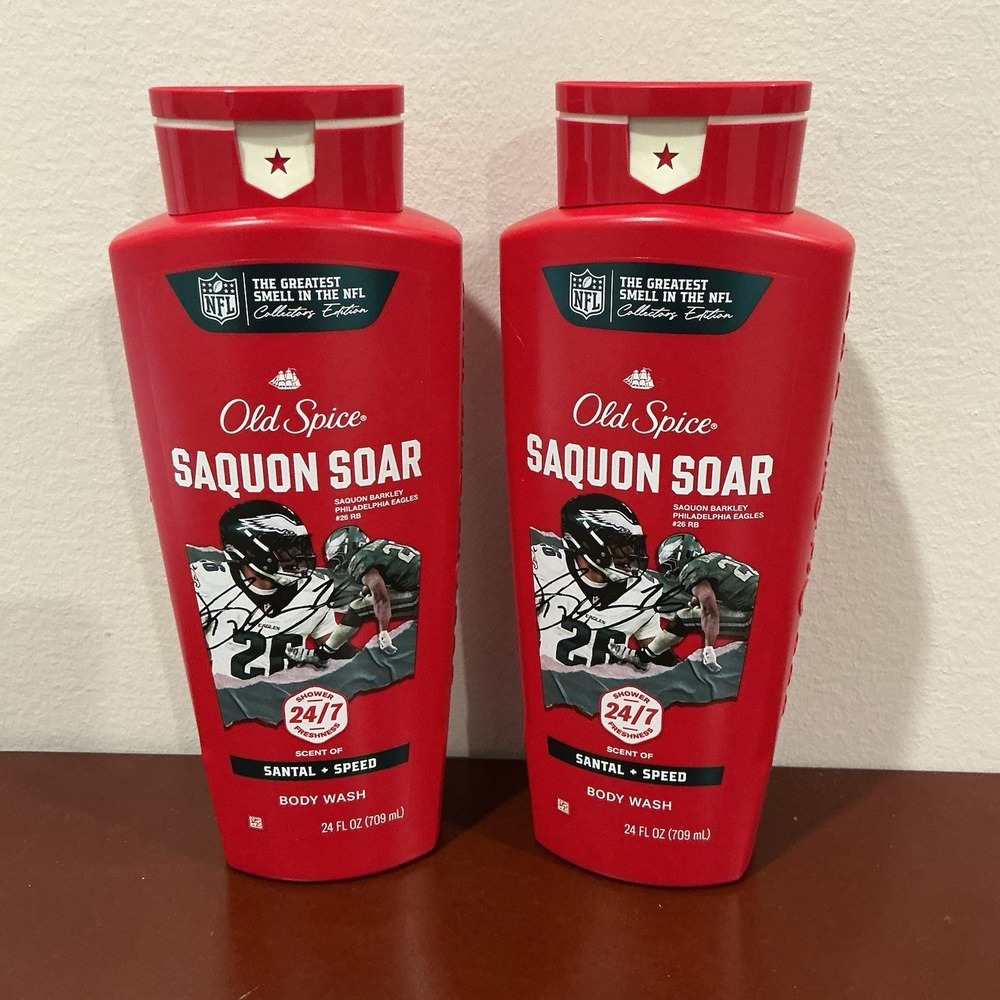 2 Pack Old Spice‎ Saquon Soar Body Wash Santal + Speed 24oz